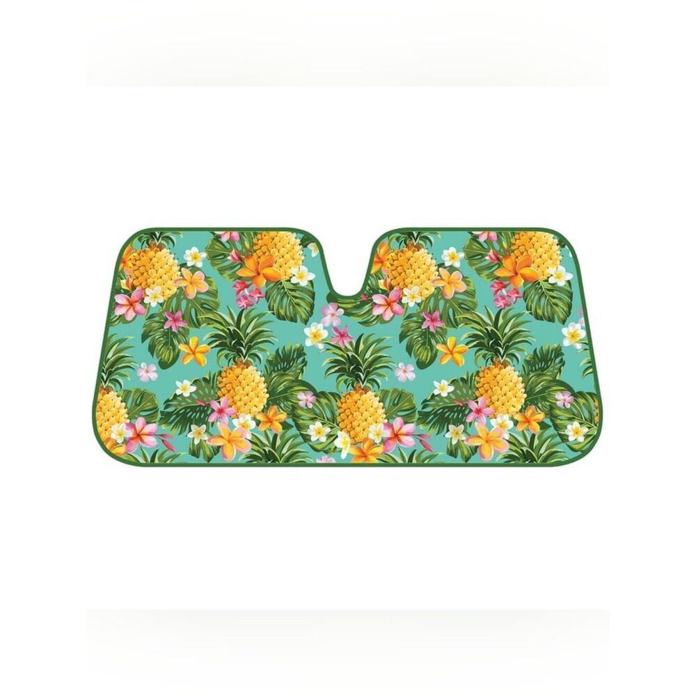 🔸️Tropical Pineapple Folding Accordion Windshield Sunshade